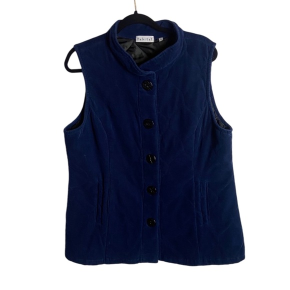 Habitat Jackets & Blazers - Habitat Clothes To Live In Size Xl Quilted Vest Buttons Royal Blue